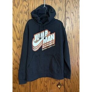 Nike Jordan Jumpman Hoodie Black XL NBA Champs 91 92 93 Retro  Graphic Pullover